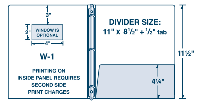 Three Ring Binder with One Pocket